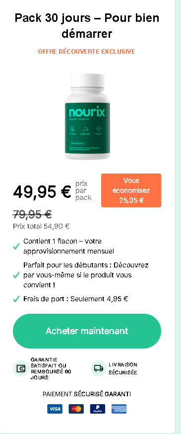 Nourix – Le chemin naturel vers un métabolisme plus rapide et une gestion du poids durable