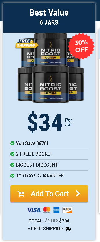 "Nitric Boost™ is your natural solution to enhanced performance, energy, and confidence.