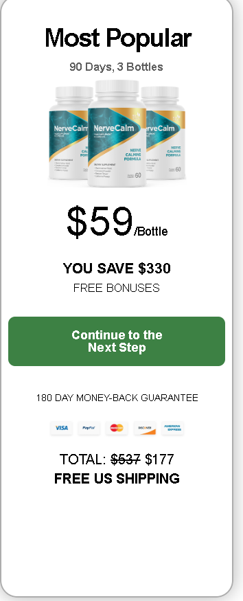 Nerve Calm is a natural dietary supplement designed to support nerve health and alleviate discomfort associated with nerve-related conditions